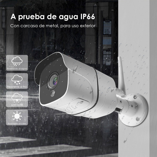 Imagen 2 de 8 de Cámara Ip Wifi 1080p Sinovision Exterior Audio Bid P2p Icsee
