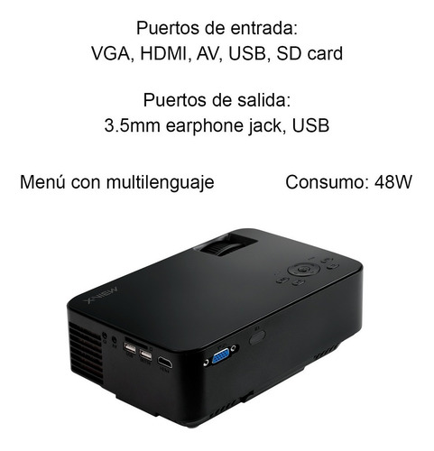 Imagen 5 de 7 de Proyector Led X View Full Hd 1080p 1000 Lumens Hasta 120