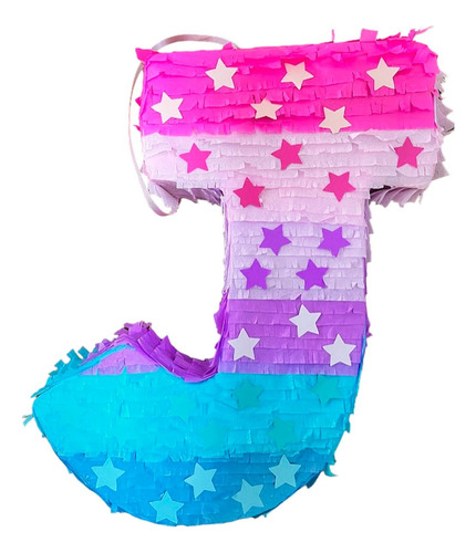 Piñata Letra Con Estrellas, Puede Ser Cualquier Color