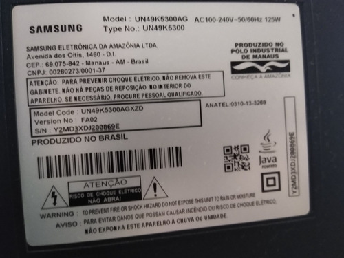 Imagem 3 de 7 de Tv Samsung Un49k5300ag - Tela Quebrada