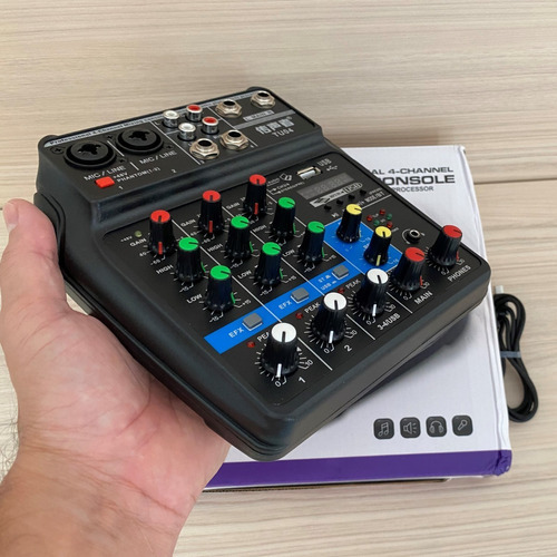 Mesa De Som Interface Usb 4 Canais Bluetooth Phantom Digital