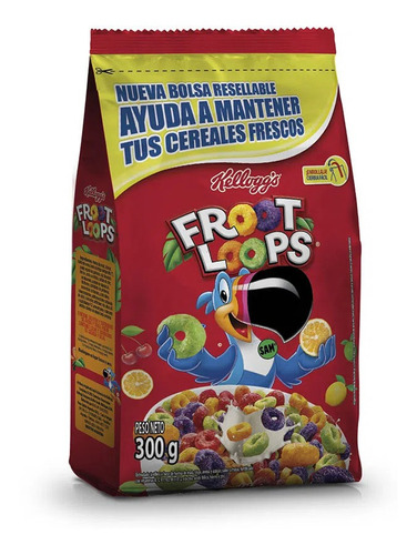 Cereales Froot Loops Kellogs Frutales Paquete 300 Grs