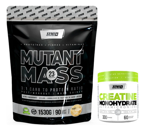 Mutant Mass 1,5 Kg + Creatina X 300gr Star Nutrition