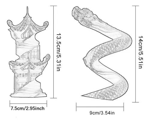 Estatua De Resina Con Forma De Torre En Espiral De Juguete