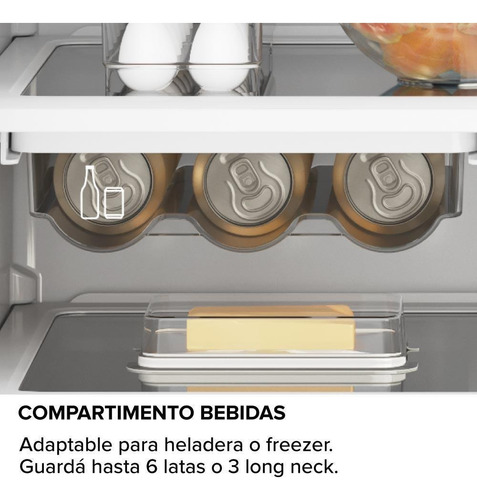 Heladera No Frost Whirlpool 500 Lts Inox Wrm57k1