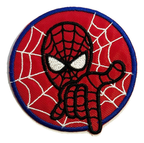 Parche Aplique Bordado Para Pegar Hombre Araña 7 X 7 Cm Mano