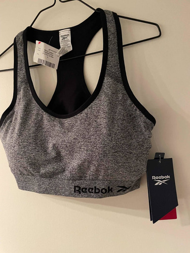 Top Deportivo Reebok Dama Color Gris Envios A Todo El Pais