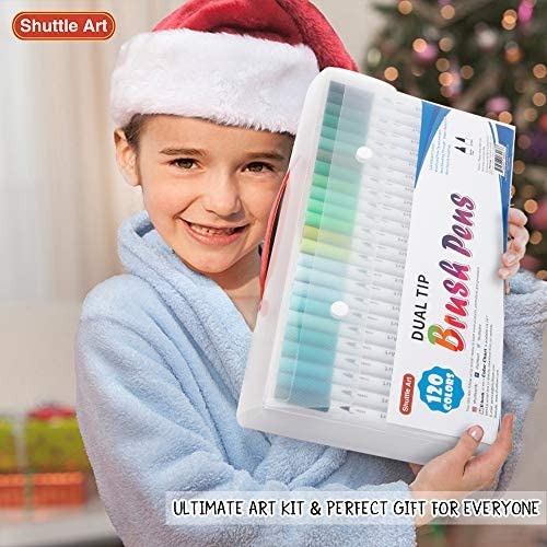 Shuttle Art 120 Colores Rotuladores De Doble Punta Con 1 Lib