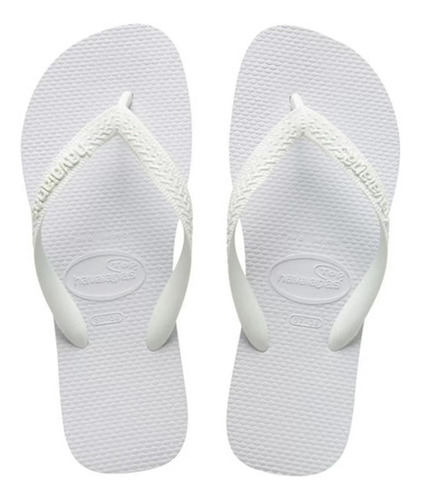 Chinelo Masculino E Feminino Havaianas Top - Branca