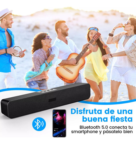 T Barra De Sonido Recargable Bocina Bluetooth Altavoz