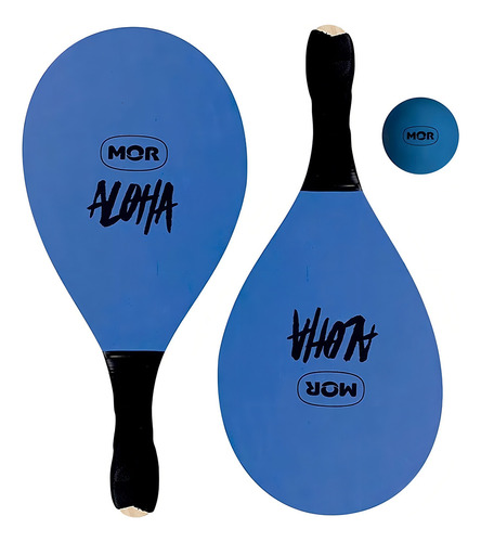 Paleta De Playa Azul Mor Aloha. 2 Paletas Y Pelota Incluida.