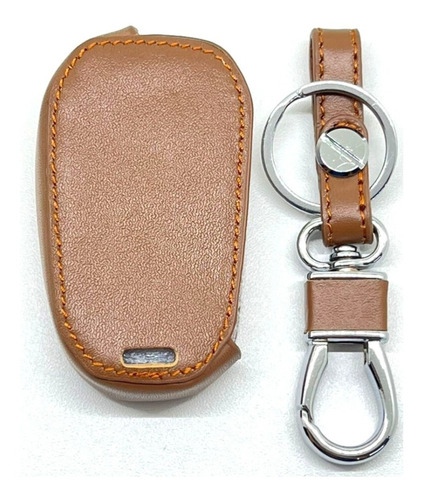 Capa Couro Caramelo Chave Canivete 3 Botões Peugeot 407 408