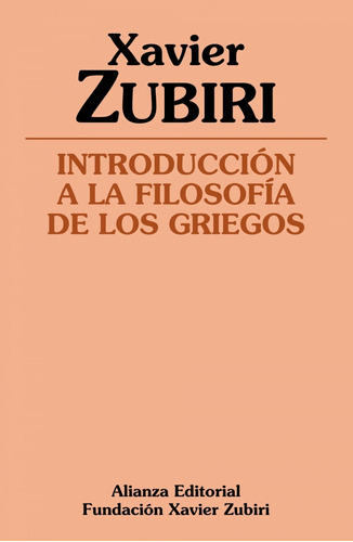 Libro Introducción A La Filosofía De Los Griegos