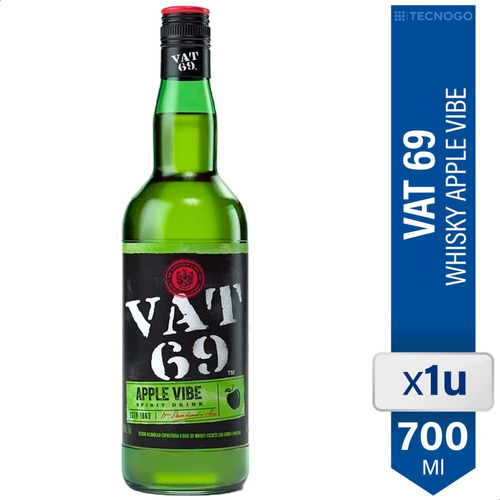 Whisky Vat 69 Apple Vibe 750ml Botella Bebidas Importado
