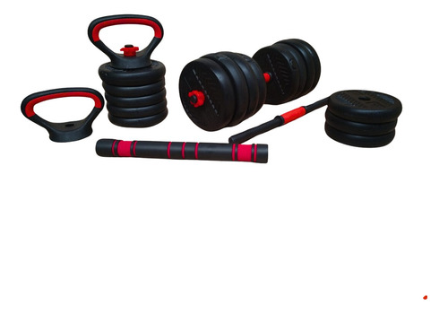 Set Kit Mancuernas Pesas Multiusos Ajustables 4en1 Hogar Gym Color No