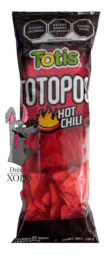 Frituras Totis Totopos Hot Chil 120g