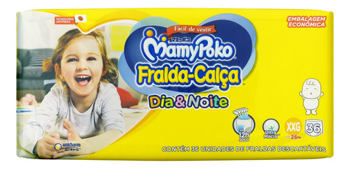 Fraldas MamyPoko Dia&Noite Calça XXG