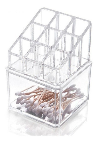 Imagem 1 de 4 de Organizador Batons Jóias 2 Andares 9 Nichos