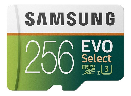 Memoria Samsung Evo Select 256gb Microsd C10 U3 4k 100mb/s 