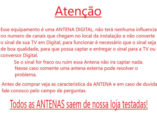 Imagem 2 de 9 de Antena Digital Tv Hdtv 3000 Full Hd Alcance 30km Cabo ELG-3m