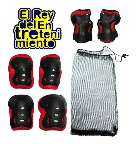 Imagen 2 de 7 de Set Protecciones 2 Rodillera +2 Codera +2 Muñequera - El Rey