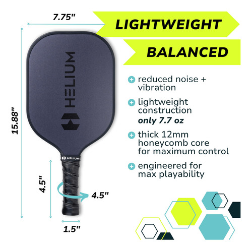 Juego De Palas De Pickleball Helium Phantom, Paquete De 4, C