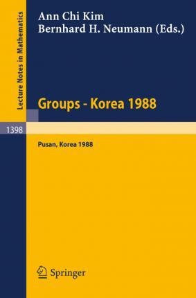 Libro Groups - Korea 1988 : Proceedings Of A Conference O...