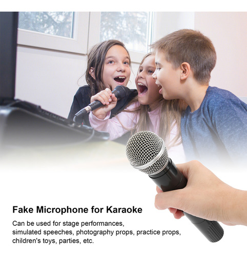 Micrófono De Utilería De Plástico For Practicar Espectáculo