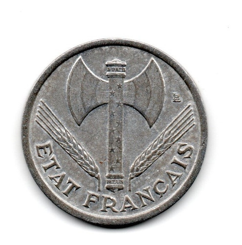 Francia Moneda 1 Franco Año 1944 Km#902.1 Vichy