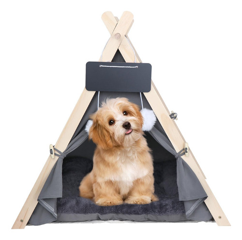 Tipi Para Mascotas, Nido De Invierno, Estera De Lavable Gris