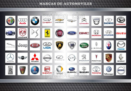 Pósters Logos Marcas Autos Toyota Audi Mercedes 10 Modelos
