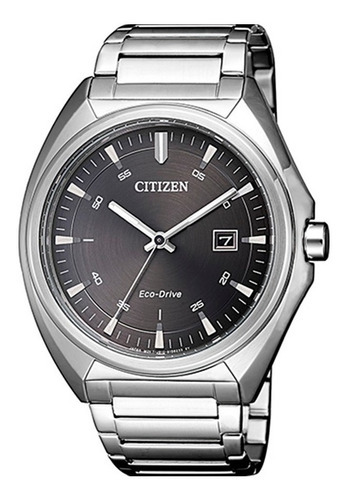 Reloj Citizen Hombre Ecodrive Acero Aw157087h Color de la malla Plateado Color del bisel Plateado Color del fondo Gris