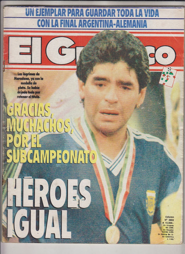Mundial Futbol 1990 Maradona Tapa Revista El Grafico N° 3692