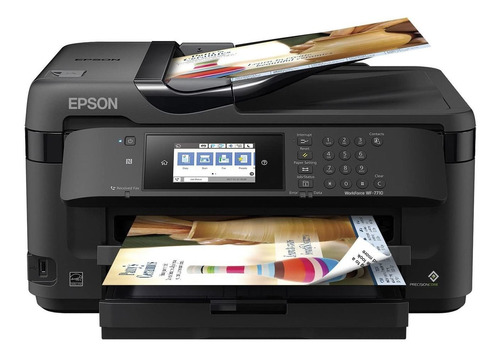 Impresora a color  multifunción Epson WorkForce WF-7710 con wifi negra 100V/240V