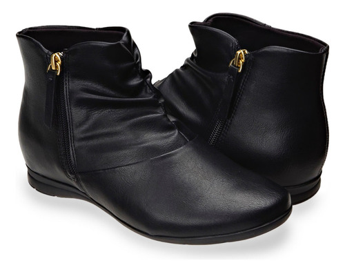 Bota Casual Feminina Cano Curto Comfortflex