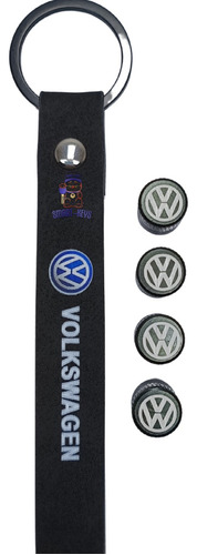 Tapones Para Valvula Llantas Aire Vw Protector + Llavero