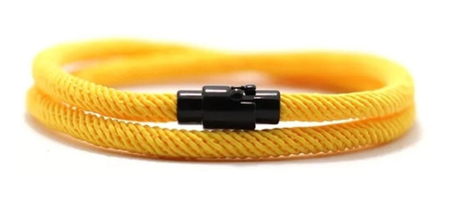 Pulsera Minimalista Doble Cuerda Color Amarillo 