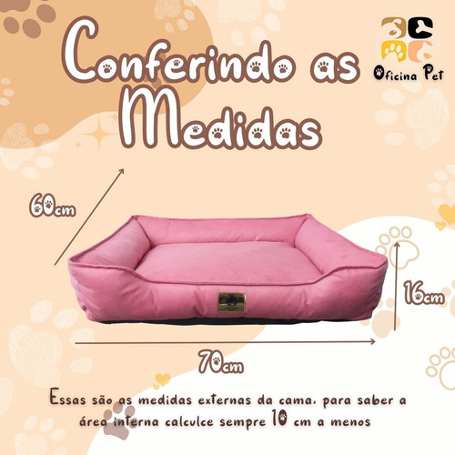 Cama Pet Confortável Suede Lavável Gg Com Mantinha Quentinha