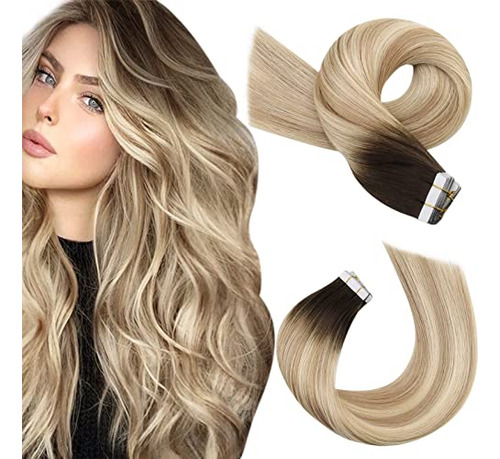 Moresoo Balayage Tape In Hair Extensions Real Human H5jb6