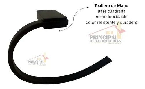 Set De Accesorios Para Baño En Color Negro Cuadrados