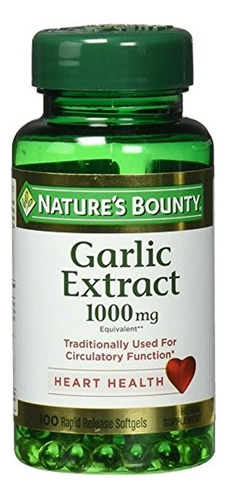 Nature's Bounty Garlic 1000 Mg De Liberación Rápida 100 Cáps