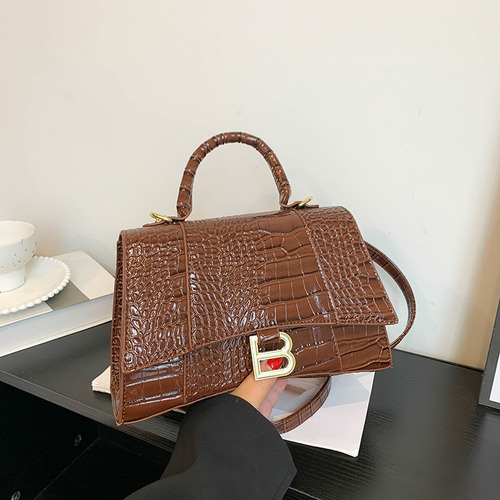 Elegante Bolso Con Estampado De Cocodrilo Para Mujer, Elegan