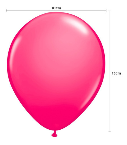 Balão Bexiga Liso 5 Polegadas Redondo 50 Unidades Festball Cor Liso Pink