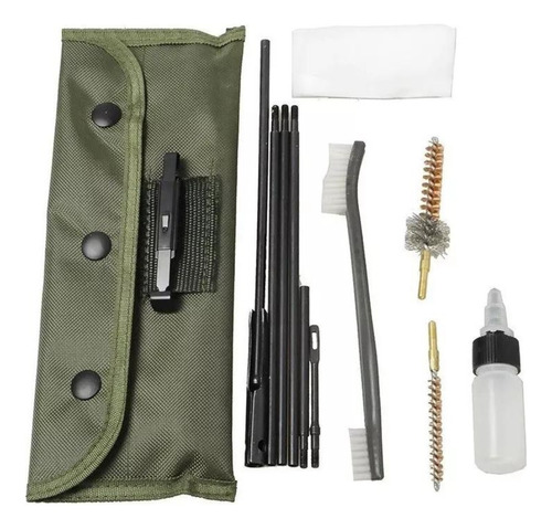 Kit Limpieza De Arma 11 Piezas Pistola Rifle