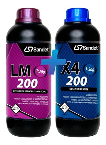 Lm Desincrustante 1l+ Solupan Desengraxante 1l Faz 200litros