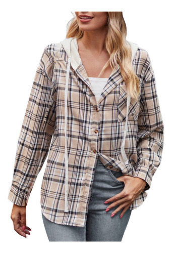 Nuevo Suéter Con Capucha Para Mujer Y Chaqueta Tipo Camisa C