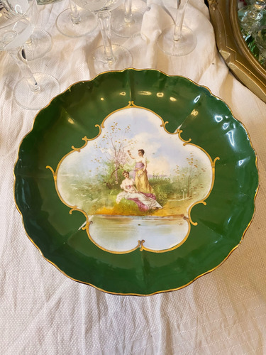 Masitero De Porcelana Limoges Doble Sello Antiguo (Usado)