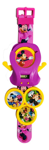 Super Reloj Digital Lanza Tazos Minnie Mouse Juguetería