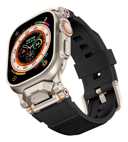 Vapho Correa Deportiva De Lujo Para Apple Watch A12 Titanio 42/45/46/49 Mm