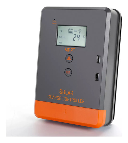 Regulador Carga Solar Mppt 20a Display 12v 24v Usb Powmr